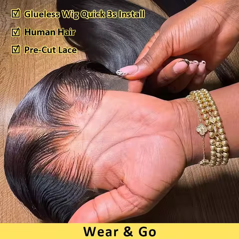 30 34 40 Inch 13x6 HD Transparent Bone Straight Lace Frontal Wigs 5x5 Glueless Wear and Go Human Hai