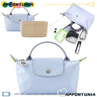 APPORTUNIA Insert Bag, Felt Portable Linner Bag,  Multi-Pocket Storage Bags Travel Bag Organizer Longchamp Mini Bag