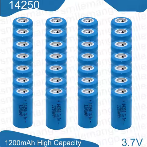 3.7V 14250 rechargeable lithium battery LS14250 ER14250H 1/2-R6 1/2 AA 1200mah rechargeable ER14250 