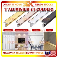 🇲🇾(900mm/1350mm X 2pcs) T Aluminium Alloy Decoration Strip Nyatoh Door Wardrobe Cabinet Door Panel W