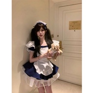 ชุดแม่บ้านนางฟ้า Adorable Maid Dress Set Lolita School Uniform Summer Season Anime Cosplay Soft เด็ก