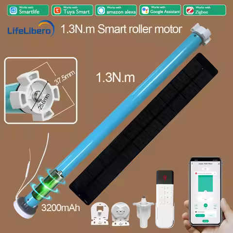 Boyarca 1.3N.m Battery Tuya Zigbee Roller Shade Blinds Motor For 38mm Tube Works with Smart Life APP
