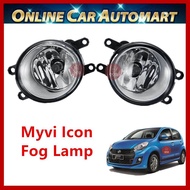 Perodua Myvi Icon OEM Car Fog Light/Fog Lamp (White Glass Surface) 2Pcs