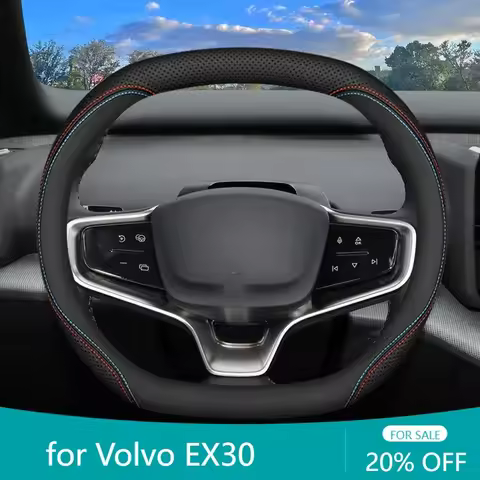 Nappa Leather Steering Wheel Cover Steering Wheel Cover Volvo Ex30 Accessories Breathable Non Slip H