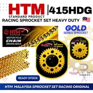 415HDG SPROCKET SET GOLD CT115 CT115S MODENAS SPROCKET CHAIN HTM HEAVY DUTY RK SMS