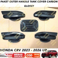 Outer Handle Tank Cover Package Honda Crv 2023 2024 2025 2026 Glossy Carbon Shiny
