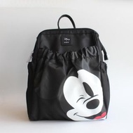 日本 Anello X Disney Mickey Mouse 黑色尼龍布 背囊
