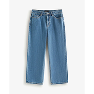 Quần jean nam RT form Straight Cropped màu Xanh nhãn vải ( form suông ống đứng) - RT 10S25DPA012 | R