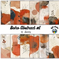 12 Sheets Boho Abstract 1 | byte studio | Cardstock Craft Paper Journal Stationery