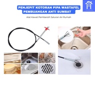 Flexible Wire Drain Cleaner 90cm For Sink Toilet Dirt Clamp