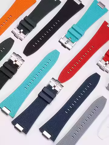 27mm Vintage Flurorubber Watch Strap For Tissot PRX High Quality FKM Watchband men's Bracelet watch 