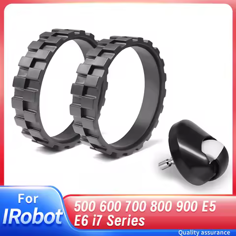 Replacement Tires for IRobot Roomba Vacuum 500, 600, 700, 800, 900, E5, E6, i7 Series, A Pair of Tir