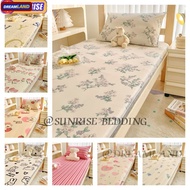 1 PC 100% Cotton All-Include Bed Mattress Cover With Zipper Floral Print Bedsheet Single/Super Single Queen King Size XTO4