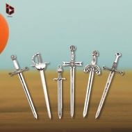 [Blesiya] Decorative Knight Sword Charms, Metal Pendants, Bookmark, Swords for Miniature Scenes, Orn