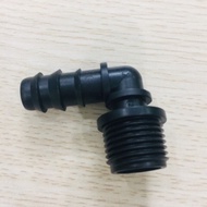 Connecting angle from 21 thread to 16mm wire, threaded elbow to ldpe wire in sprinkler irrigation sy