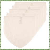 (HPKF) 5 Pcs 12X12 Inch Nut Milk Bag Cotton Cheese Cloth Bag for Straining Reusable Strainer Bag for