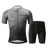 AT/🧨Summer Gradient Merida Bicycle Cycling Clothes Suit Road Bike Quick-Drying Cycling Top Loop Team Shorts EM7Y