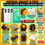 🔥INFINIX SMART 8 / SMART8PRO🔥 【4+4GB RAM 128GB ROM/3+3 RAM 64GB ROM】🔥 MYSET🔥100%ORI🔥NEW MODEL