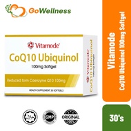[GoWellness] Vitamode CoQ10 Ubiquinol 100mg Softgel Active Coenzyme Q10 High Absorption Supplement f