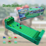 Racing Union Six-Horse Track Game - Colorful Plastic Horse Racing Board with 6 Tracks Vibrant Pony F