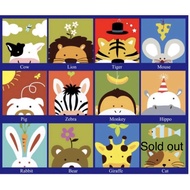 Kid Canvas Painting by numbers Animal Series 20cm x 20cm