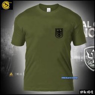 【野戰搖滾-生存遊戲】GSG 9 德國邊境第九反恐部隊戰術T恤【黑色、軍綠色】德軍特種部隊短袖T恤純棉排汗衣特警迷彩服