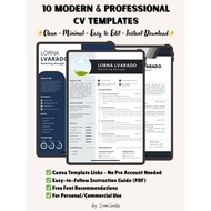 Modern & Professional CV Templates | Editable Canva Resume | ATS-Friendly Design | Easy to Edit