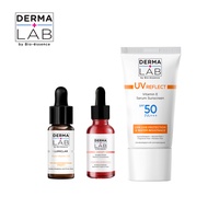 [Daily Glow Essentials] DERMA LAB Vitamin C15 + Double Power Retinol Conc 15ml + Vitamin E Serum Sunscreen SPF50 40ml
