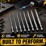 Magnetic Hex Allen Key Drill Bit Set 8 Pieces S2 Steel H1.5 H8 1 4 Hex Shank Repair