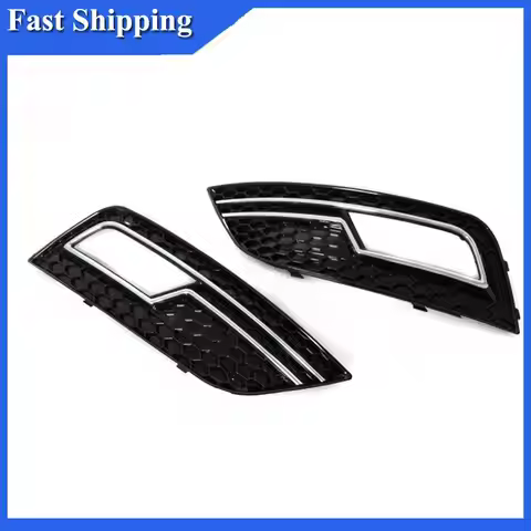 Precise 1Pair Car Front Fog Light Grill Cover For A4LB9 S4 RS4 A4 B8.5 2012-2015 Honeycomb Grille