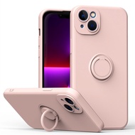 Luxury Liquid Silicone Magnetic With Ring HolderCases For iPhone 15 14 13 12 11 Pro Max XS XR 6 6s 7