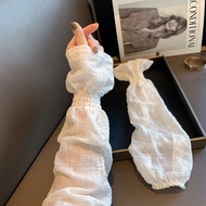 Ice Sleeve Summer Chiffon Cotton Sun Protection Sleeve Pleated Puff Sleeve Ice Silk Sun Protection G