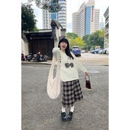 YOZO STUDIO ความปรารถนาอันบริสุทธิ์ สีขาว บิดเกลียว ถัก เสื้อสเวตเตอร์ ผู้หญิง ฤดูใบไม้ผลิ เชอร์รี่