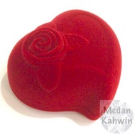Aksesori Bekas Cincin Baldu Love Rose Velvet Ring Box @ 2 pilihan