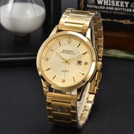 Rolex Quartz Date Display Men Women Same Style Swiss Watch Stainless Steel Case Strap