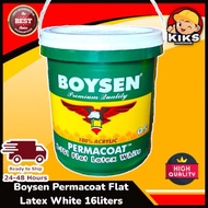 Boysen Permacoat Flat Latex Paint White B701 16liters Plastic Timba