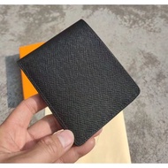 Genuine Leather Wallet - Plaid Cowhide Fold Wallet for Men