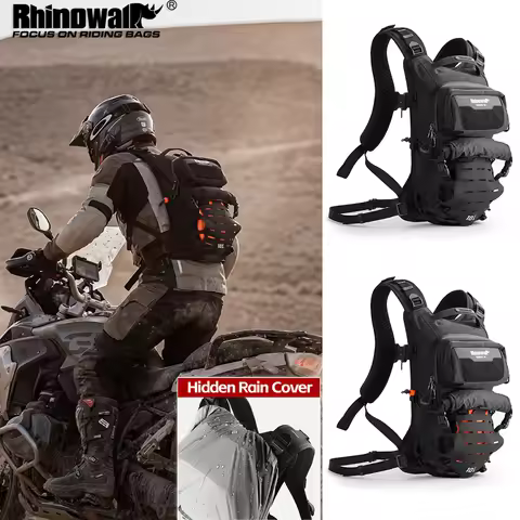 Rhinowalk Motorcycle Backpack Adventure Tactical Bag 10L Waterproof Magnetic Quick Release Outdoor L