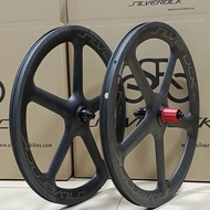 ล้อล้อ5ราคาร์บอนซิลเวอร์ล็อค20in 1 1/8 "451 406ขอบเบรกคาลิปเปอร์ V เบรคที่ใช้ร่วมกันได้กับ SP18 P8พา