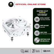 Thermalright AXP90 X47 White Low-Profile CPU Cooler with 4 Heatpipes ประกัน 6 ปี (AM5/LGA1851 Ready)