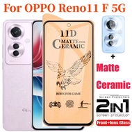 2 in1 for OPPO Reno 11F 5G for OPPO Reno 11 10 9 Pro Plus 8T 5G 8Z 7Z 8 7 Lite Matte Screen Protector Full Cover Ceramic Tempered Glass