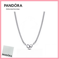 [Duty Free] Pandora 100% Latest S925 Pure Silver Jewelry Pandora Moments Studded Chain Necklace 3924