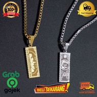 Titanium necklace plated silver gold 100 dollar america men necklace, titanium necklace/ men's neckl