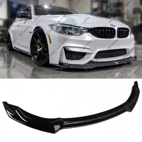 2Pcs Front Bumper Lip Compatible with BMW F80 M3 F82 F83 M4 2015-2020 CS-Style Fits for 2015 2016 20