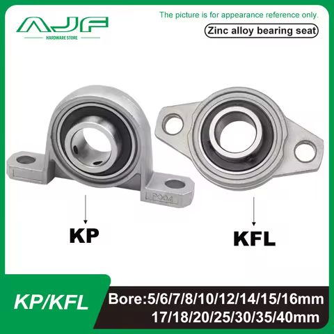 Zinc Alloy Diameter 5mm-40mm Bore Ball Bearing Pillow Block Mounted Support Kfl08 Kfl000 Kfl001 Kp08