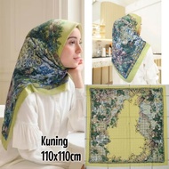 Hijab Segiempat Motif Yellow Mustard Series/Lemon/Kuning