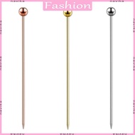 NAV 10Pieces Cocktail Picks Stick Cocktail Toothpicks Stainless Steel Martini