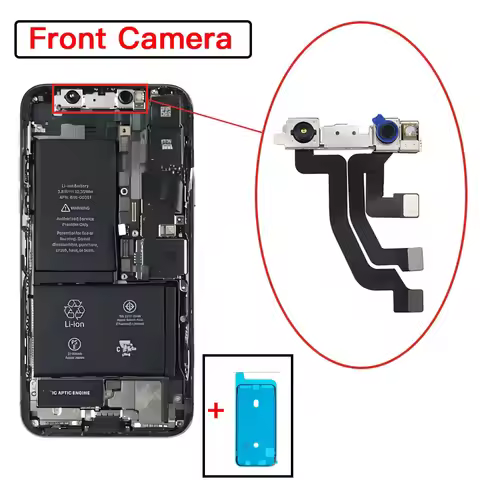 Front Camera Flex Cable For iPhone 7 8 Plus X XR XS 11 12 Pro Max Replacement No Face ID + Waterproo