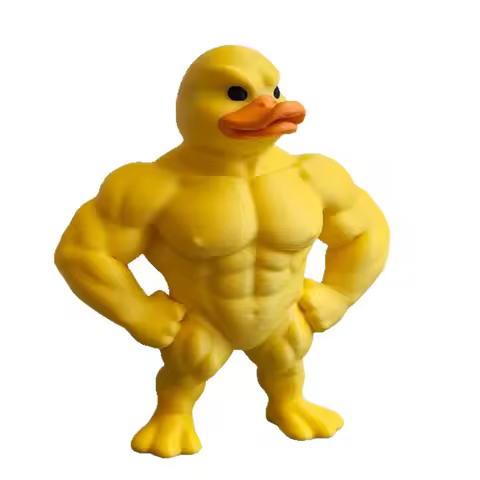 Creative muscle leg duck statue crafts, duck foyer home decor desktop ornaments