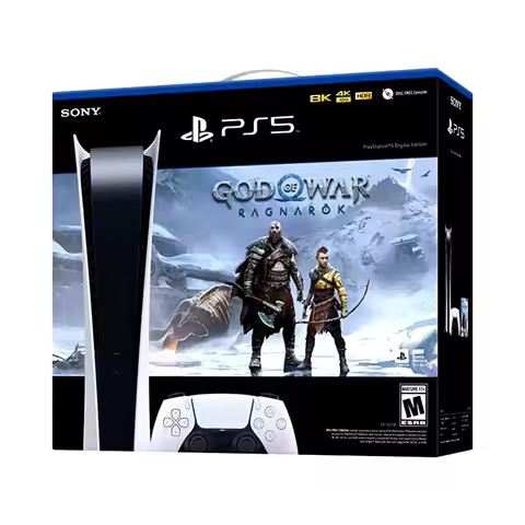 Sony PlayStation 5 Console, Digital Edition 825GB – God of War Ragnarök Bundle